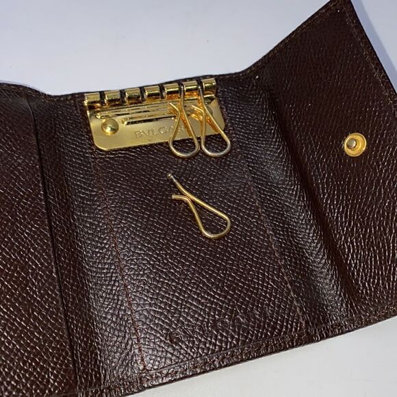 BVLGARI Leather Key Wallet Brown - Picture 10 of 10